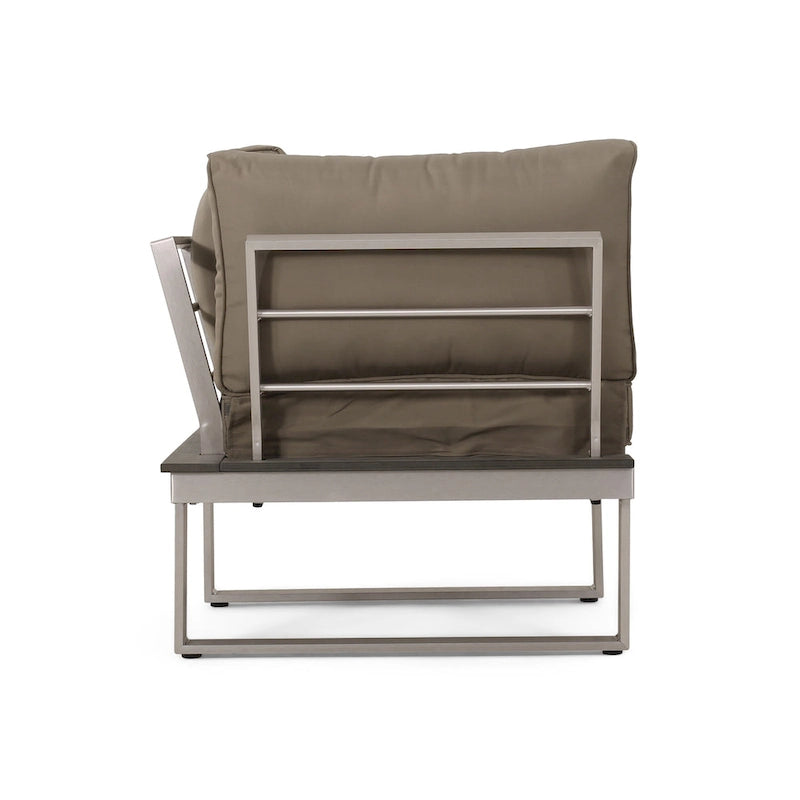 Ensemble de canapé 4 pièces en aluminium Sterling avec coussins par Christopher Knight Home