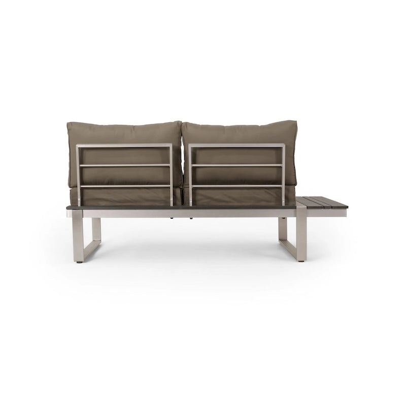 Ensemble de canapé 4 pièces en aluminium Sterling avec coussins par Christopher Knight Home