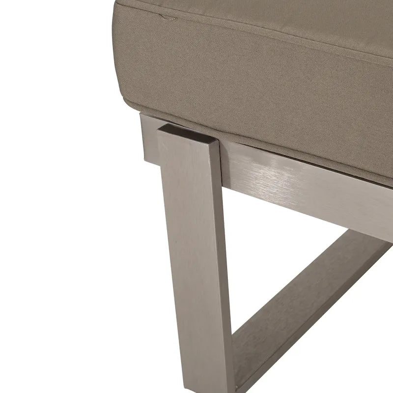 Ensemble de canapé 4 pièces en aluminium Sterling avec coussins par Christopher Knight Home