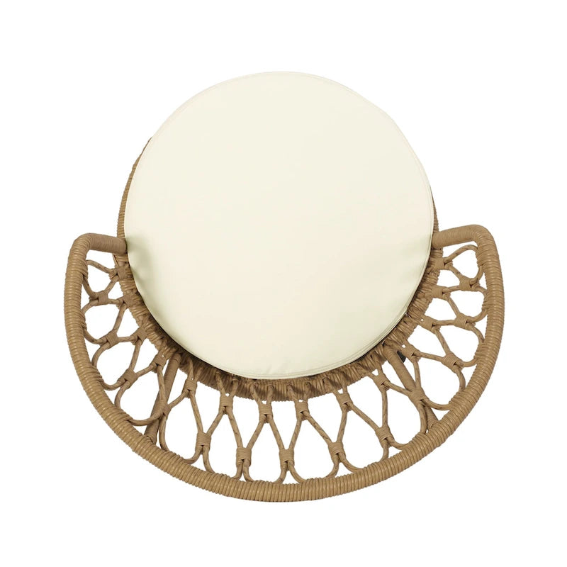 Tavon Wicker Outdoor 3 Pièces Salon de Jardin avec Coussins par Christopher Knight Home