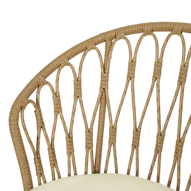 Tavon Wicker Outdoor 3 Pièces Salon de Jardin avec Coussins par Christopher Knight Home