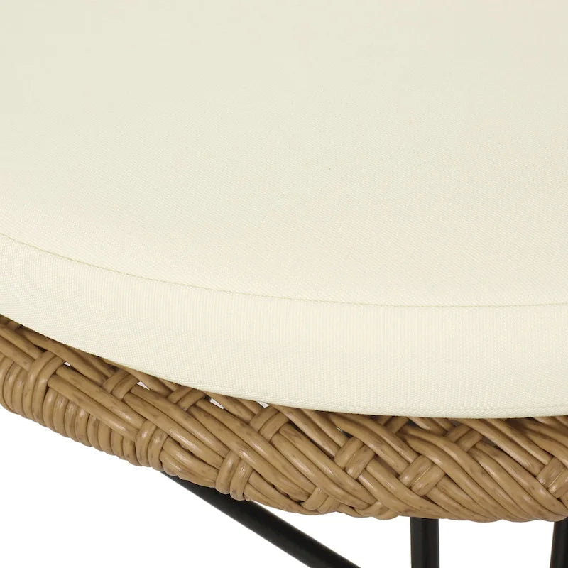 Tavon Wicker Outdoor 3 Pièces Salon de Jardin avec Coussins par Christopher Knight Home