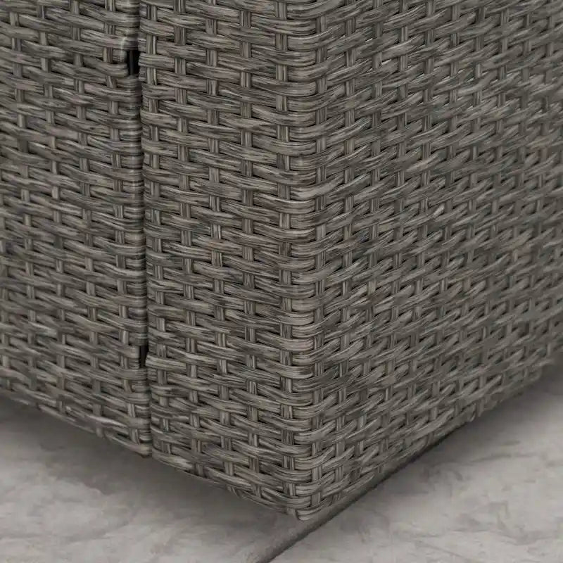 Ensemble de 4 fauteuils de club pivotants en osier Achton Outdoor avec foyer carré par Christopher Knight Home