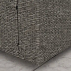 Ensemble de 4 fauteuils de club pivotants en osier Achton Outdoor avec foyer carré par Christopher Knight Home