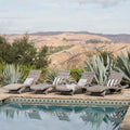 Crete Outdoor Armed Aluminum Wicker Chaise Lounge (Set of 4) by Christopher Knight Home