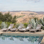 Crete Outdoor Armed Aluminum Wicker Chaise Lounge (Set of 4) by Christopher Knight Home