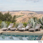 Chaise longue d'extérieur en osier et aluminium armé Crete (lot de 4) par Christopher Knight Home