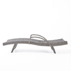 Chaise longue d'extérieur en osier et aluminium armé Crete (lot de 4) par Christopher Knight Home