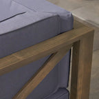 Ensemble de canapé d'angle 5 places en bois d'acacia Culatra avec foyer de Christopher Knight Home