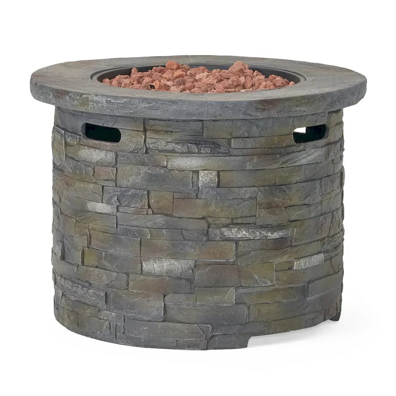 Ensemble de conversation pivotant avec foyer en osier et aluminium 5 pièces Glenwood Outdoor avec coussins par Christopher Knight Home