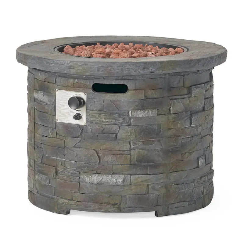 Ensemble de conversation pivotant avec foyer en osier et aluminium 5 pièces Glenwood Outdoor avec coussins par Christopher Knight Home