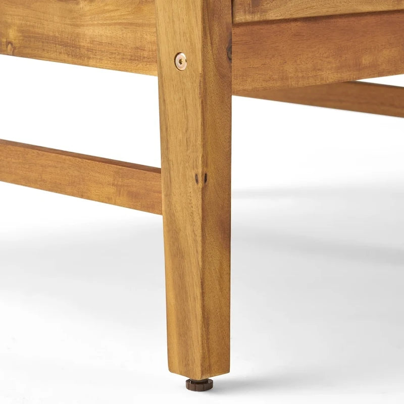 Ensemble de conversation d'extérieur 5 pièces en bois d'acacia Perla avec foyer par Christopher Knight Home