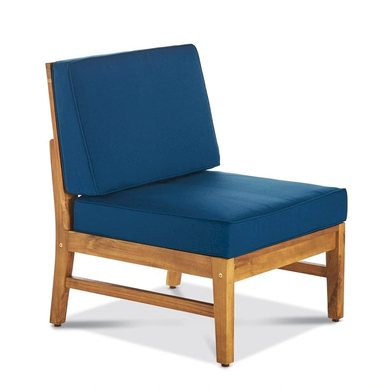 Ensemble de conversation d'extérieur 5 pièces en bois d'acacia Perla avec foyer par Christopher Knight Home