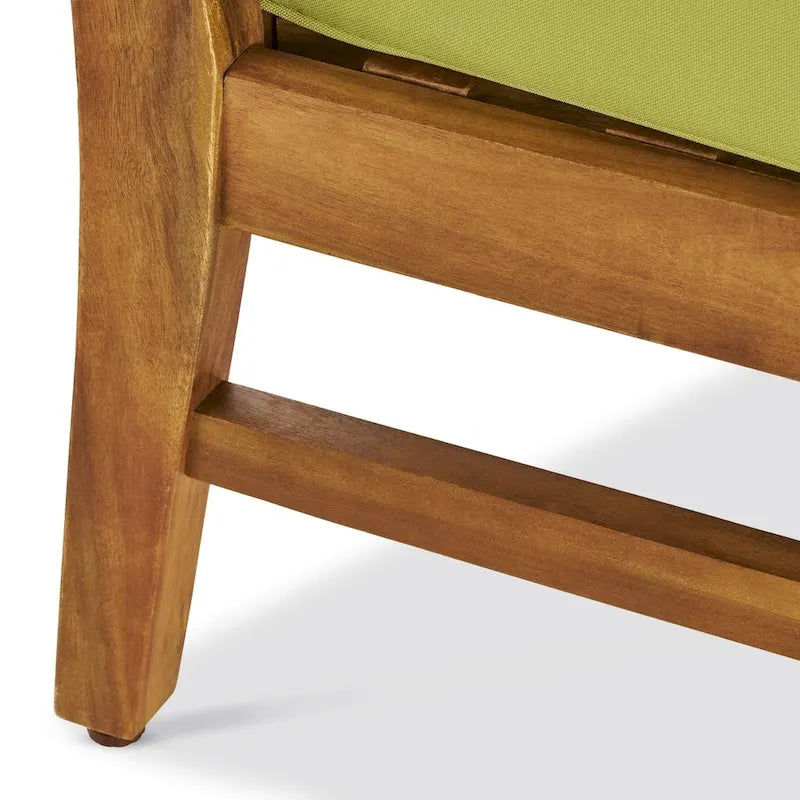 Ensemble de conversation d'extérieur 5 pièces en bois d'acacia Perla avec foyer par Christopher Knight Home