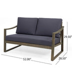Causeuse et table basse d'extérieur en bois d'acacia Samwell de Christopher Knight Home