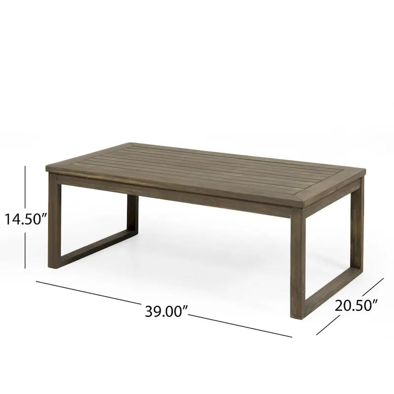 Causeuse et table basse d'extérieur en bois d'acacia Samwell de Christopher Knight Home