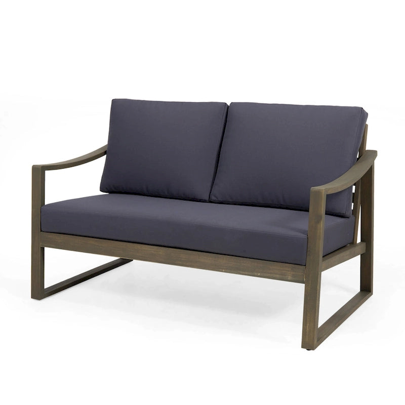 Causeuse et table basse d'extérieur en bois d'acacia Samwell de Christopher Knight Home