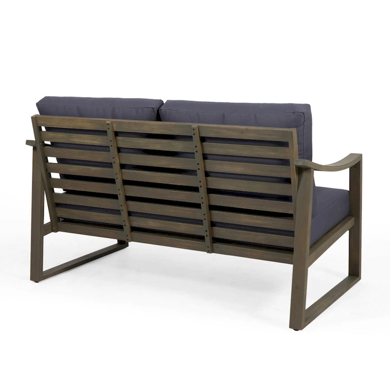 Causeuse et table basse d'extérieur en bois d'acacia Samwell de Christopher Knight Home