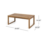 Causeuse et table basse d'extérieur en bois d'acacia Samwell de Christopher Knight Home