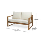 Causeuse et table basse d'extérieur en bois d'acacia Samwell de Christopher Knight Home