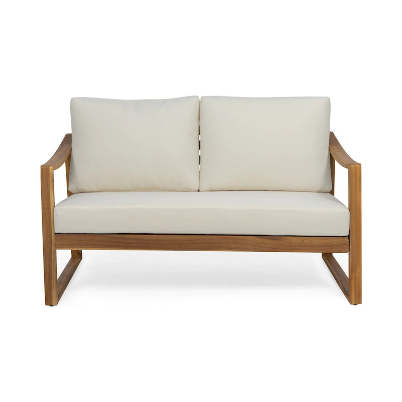 Causeuse et table basse d'extérieur en bois d'acacia Samwell de Christopher Knight Home