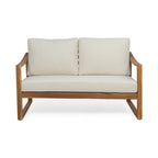Causeuse et table basse d'extérieur en bois d'acacia Samwell de Christopher Knight Home