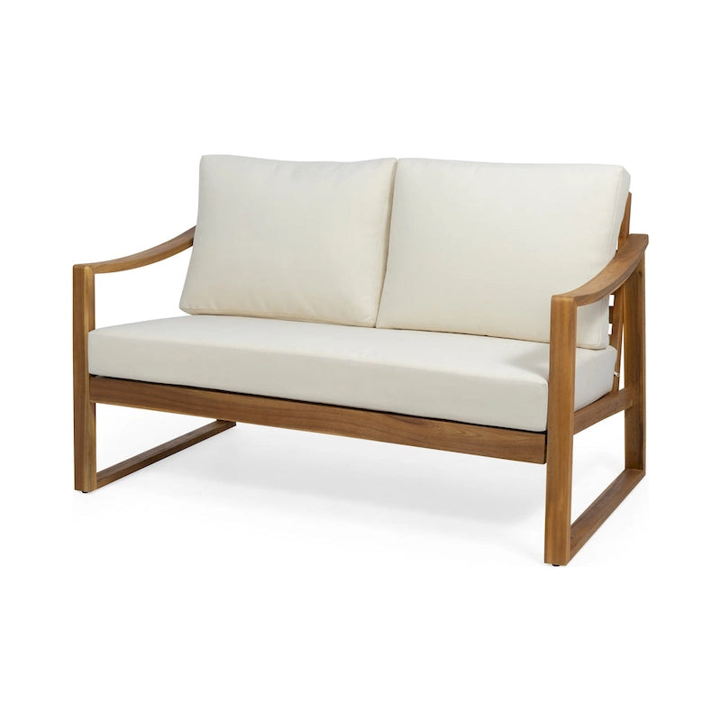 Causeuse et table basse d'extérieur en bois d'acacia Samwell de Christopher Knight Home