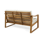 Causeuse et table basse d'extérieur en bois d'acacia Samwell de Christopher Knight Home