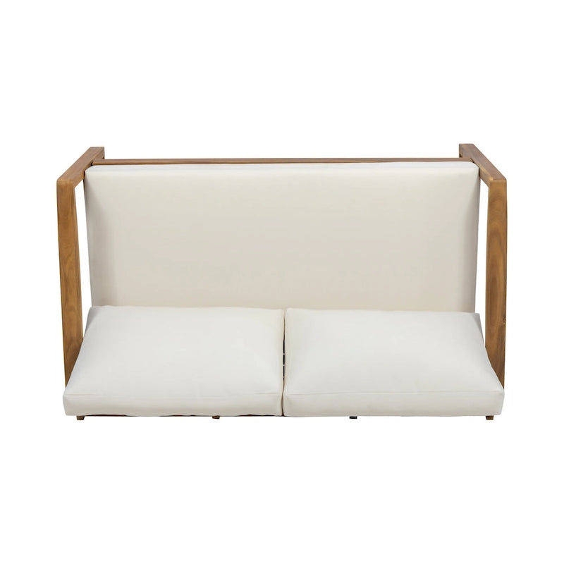 Causeuse et table basse d'extérieur en bois d'acacia Samwell de Christopher Knight Home
