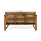 Causeuse et table basse d'extérieur en bois d'acacia Samwell de Christopher Knight Home