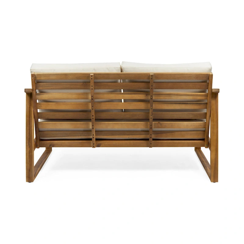 Causeuse et table basse d'extérieur en bois d'acacia Samwell de Christopher Knight Home