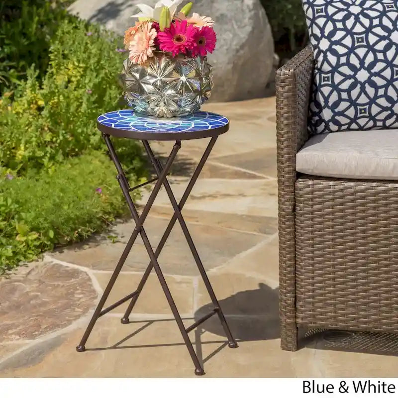 Table d'appoint/Jardinière ronde d'extérieur Azure par Christopher Knight Home