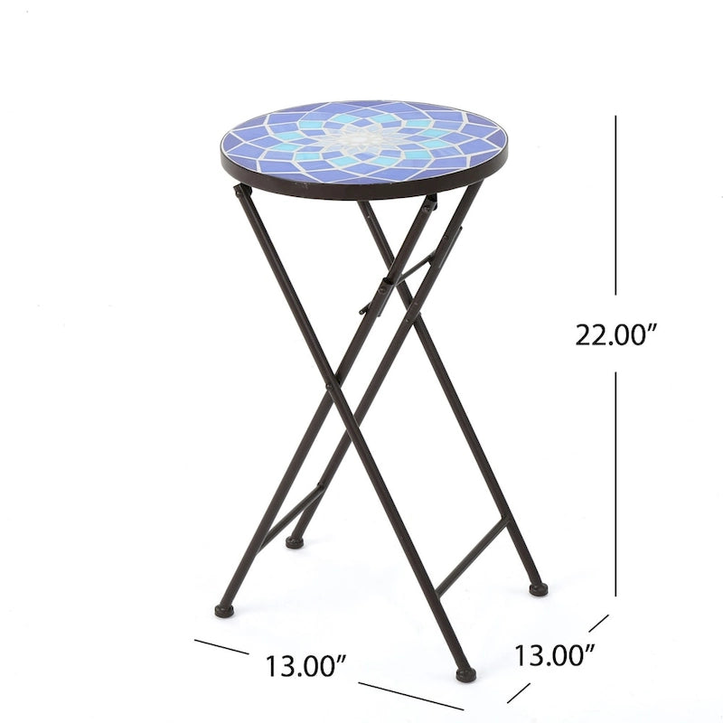 Table d'appoint/Jardinière ronde d'extérieur Azure par Christopher Knight Home