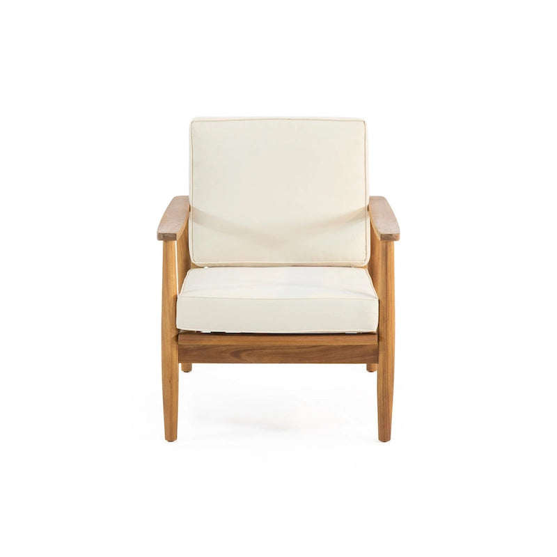 Willowbrook Outdoor Acacia Wood 4 Seater Chat Set by Christopher Knight Home