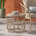 Table d'appoint d'extérieur en osier Bruce par Christopher Knight Home