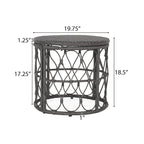 Table d'appoint d'extérieur en osier Bruce par Christopher Knight Home