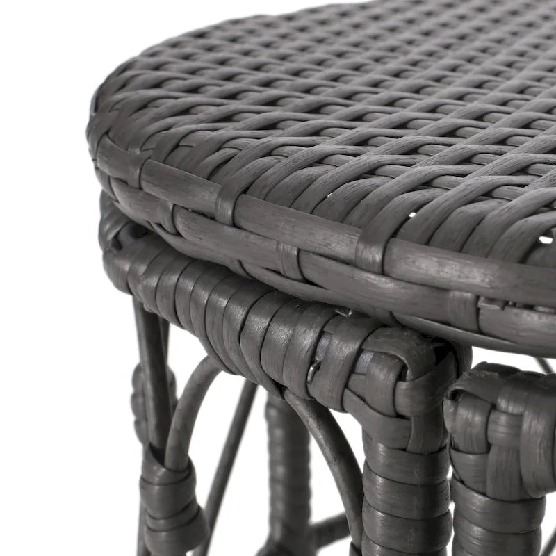 Table d'appoint d'extérieur en osier Bruce par Christopher Knight Home
