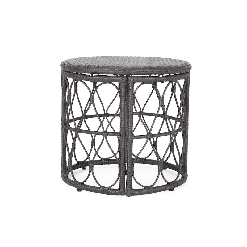 Table d'appoint d'extérieur en osier Bruce par Christopher Knight Home