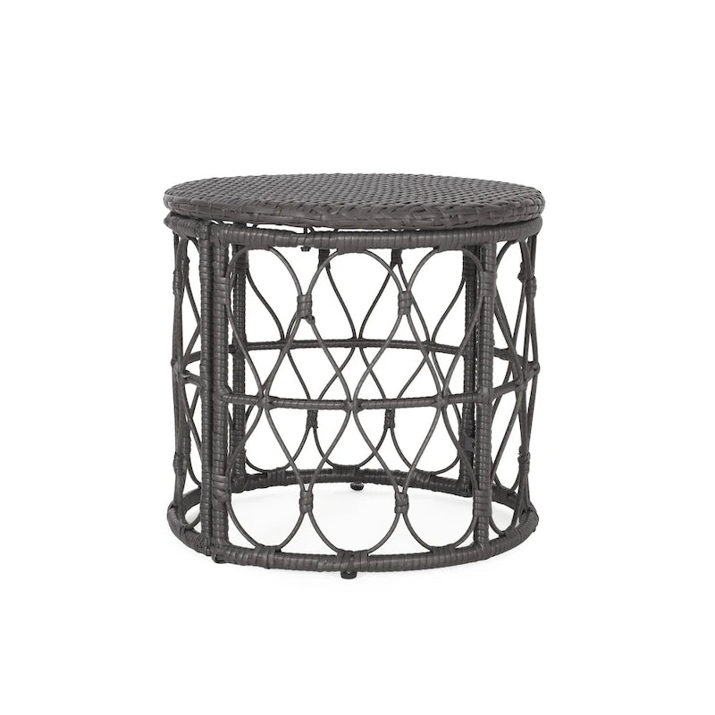 Table d'appoint d'extérieur en osier Bruce par Christopher Knight Home