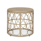 Table d'appoint d'extérieur en osier Bruce par Christopher Knight Home