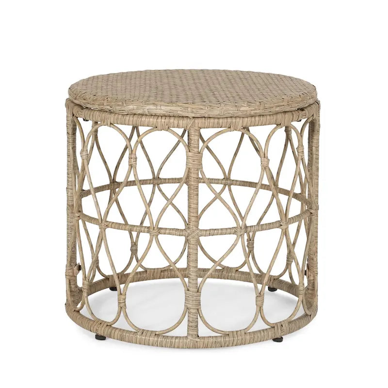 Table d'appoint d'extérieur en osier Bruce par Christopher Knight Home