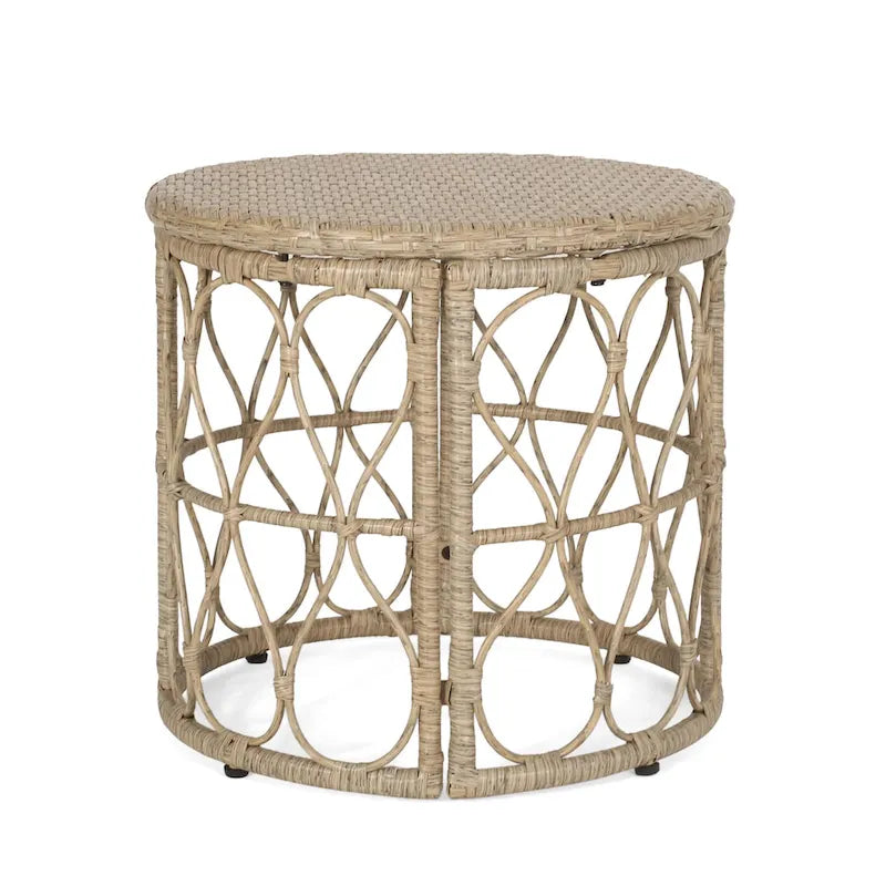 Table d'appoint d'extérieur en osier Bruce par Christopher Knight Home