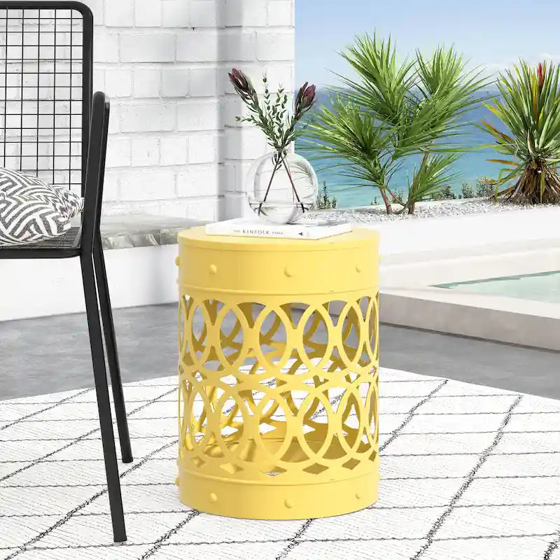 Mellie Outdoor Outdoor Metal Side Table by Christopher Knight Home
