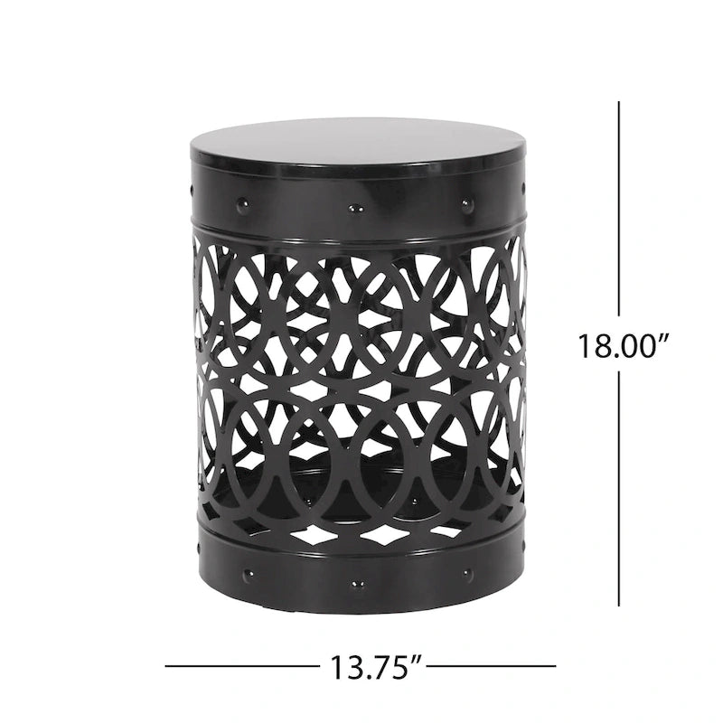 Table d'appoint d'extérieur en métal Mellie de Christopher Knight Home