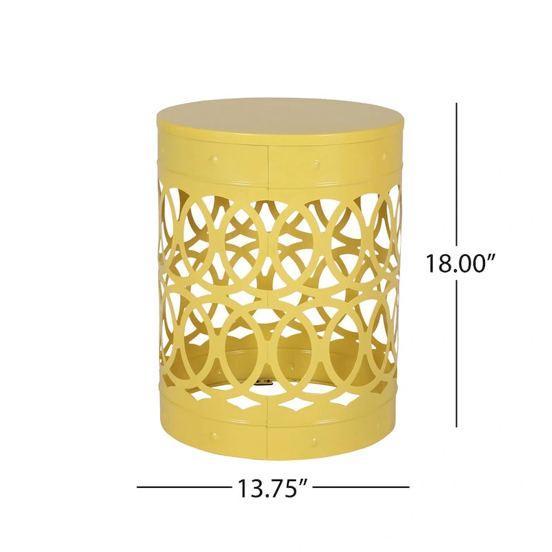 Table d'appoint d'extérieur en métal Mellie de Christopher Knight Home