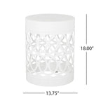 Table d'appoint d'extérieur en métal Mellie de Christopher Knight Home