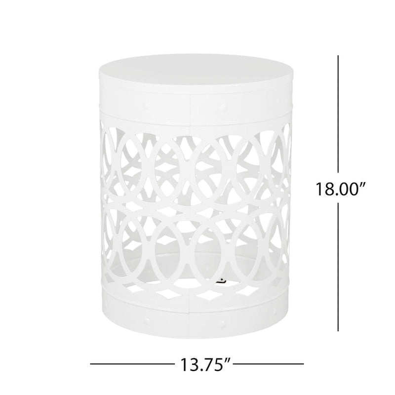 Table d'appoint d'extérieur en métal Mellie de Christopher Knight Home