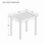 Table d'appoint d'extérieur en bois Alston de Cambridge Casual