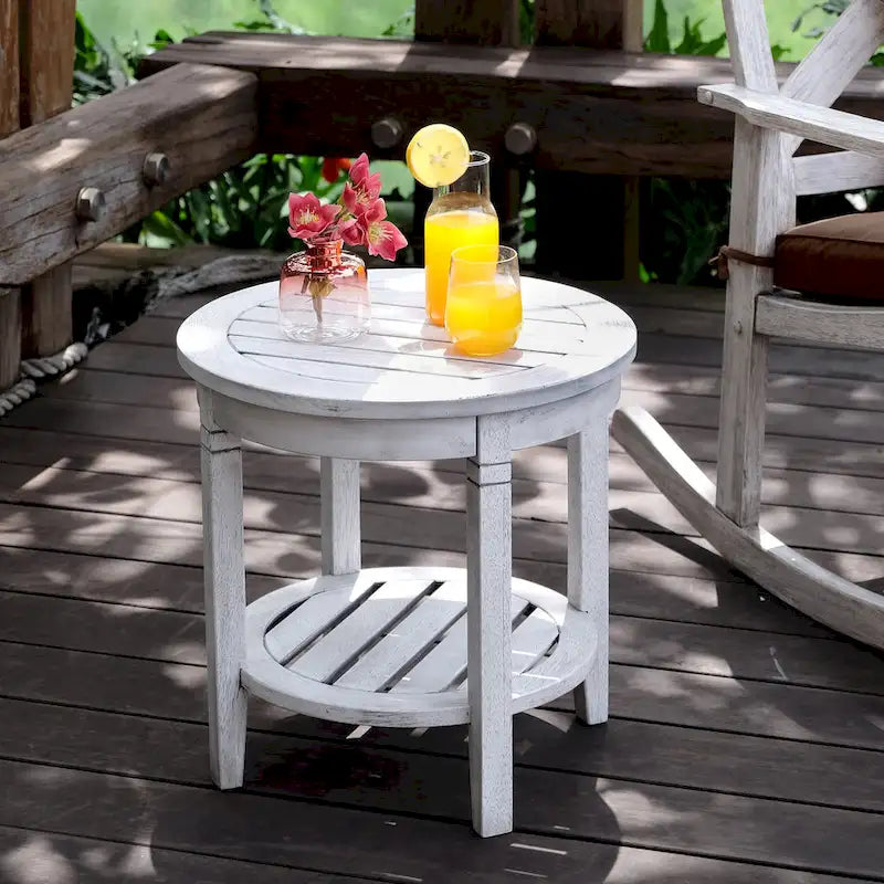 Table d'appoint d'extérieur en bois Alston de Cambridge Casual