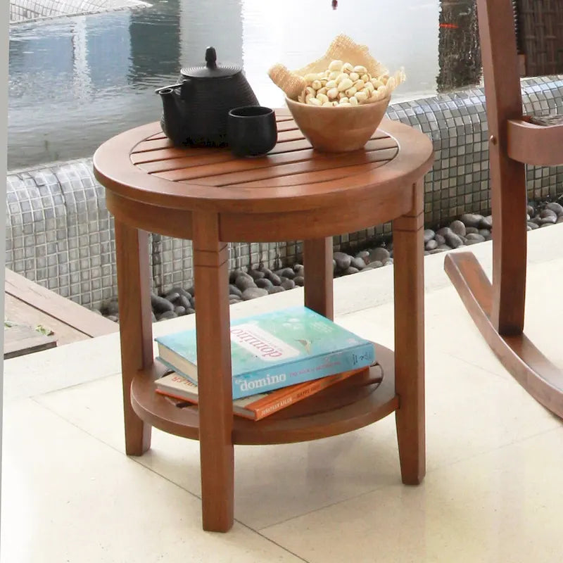Table d'appoint d'extérieur en bois Alston de Cambridge Casual